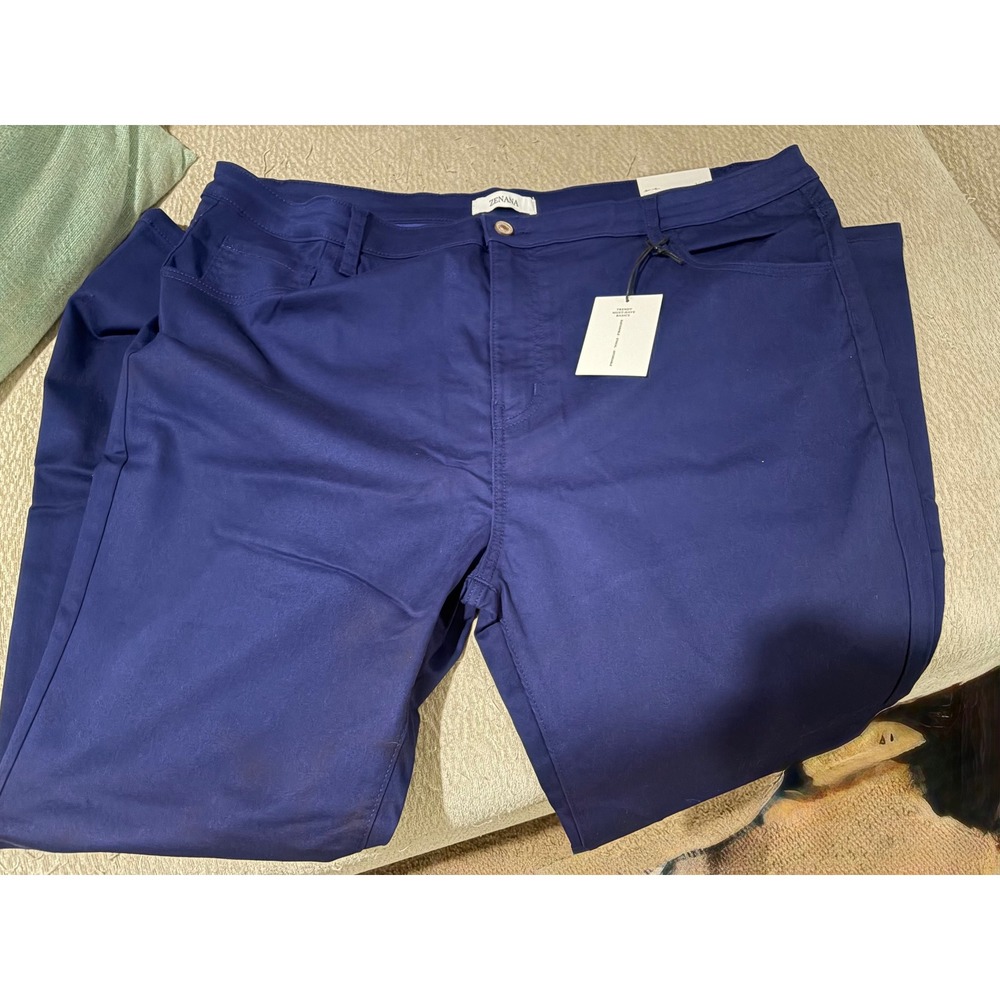 Blue Womens Zenana Flare Leg Pants 3X